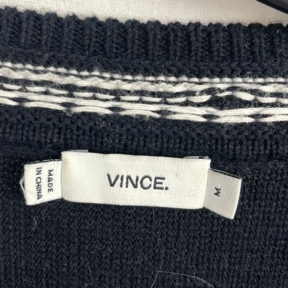 Vince small embroidered stripe v neck oversized - Picture 4 of 5